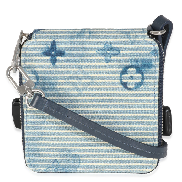 Louis Vuitton Handbags - Louis Vuitton Blue Hickory Stripes Denim Monogram Watercolor Wallet On Strap